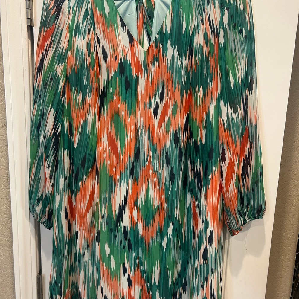 INC International Concepts Green Patterned Dress price dropped!